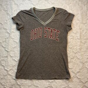 Ohio State T-Shirt V-Neck Short Sleeve Top College Apparel‎